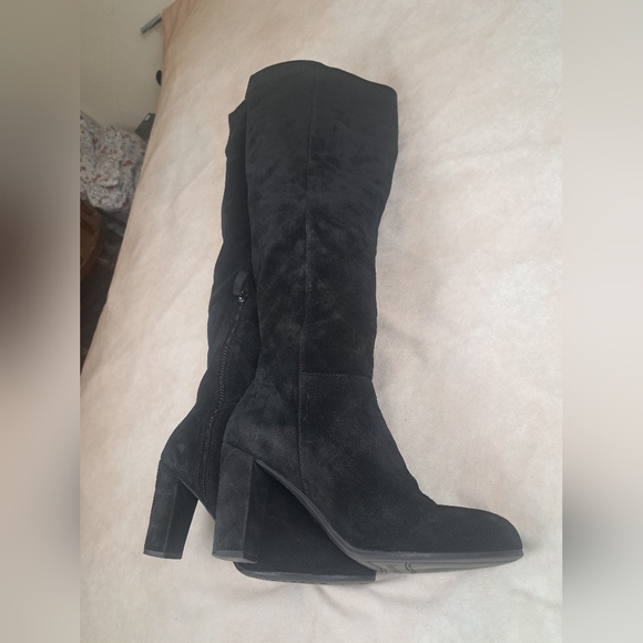 Franco Sarto L-Hesperia Black Suede Over the Knee Boots Size 9 - Picture 2 of 14